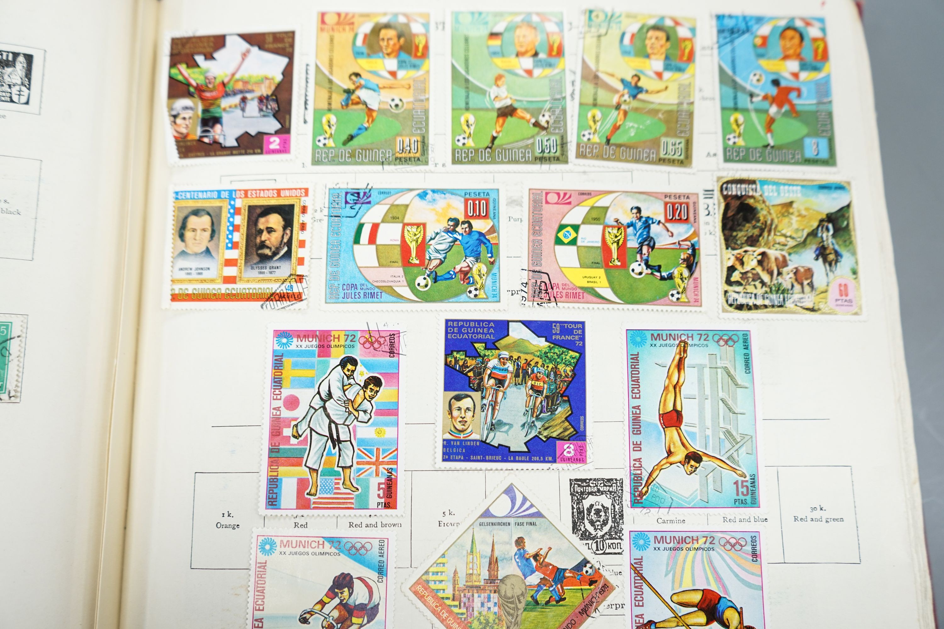 A large well-filled New Ideal Postage Stamp Album